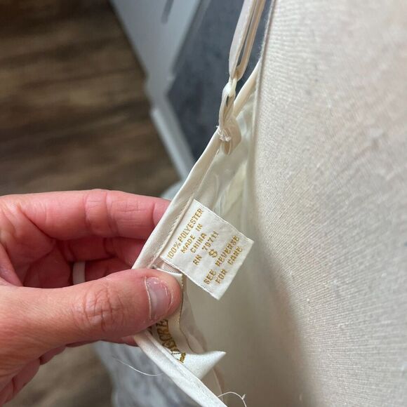 Vtg Victoria's Secret Long Front Slit Sheer Floral Sleeveless Nightgown S *Read - Picture 10 of 14